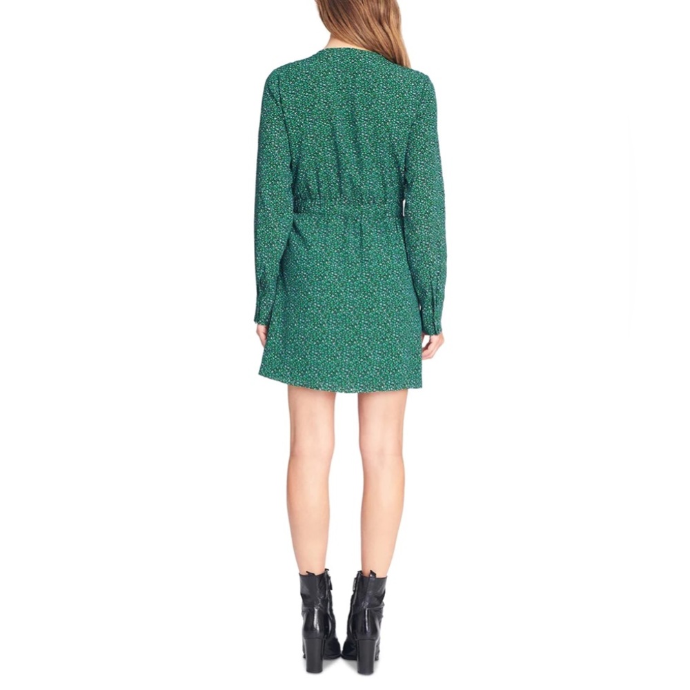 SANCTUARY WOMEN'S STAY THE NIGHT PRINTED WRAP DRESS GREEN - Picture 3 of 9